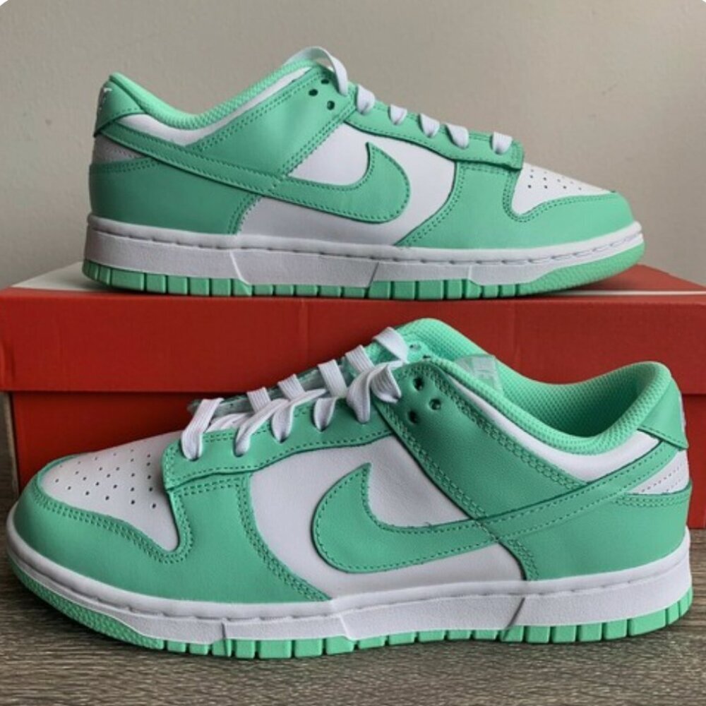 Women's Nike Dunk Low Green Glow- Size 8.5(W) Size 7 (M)